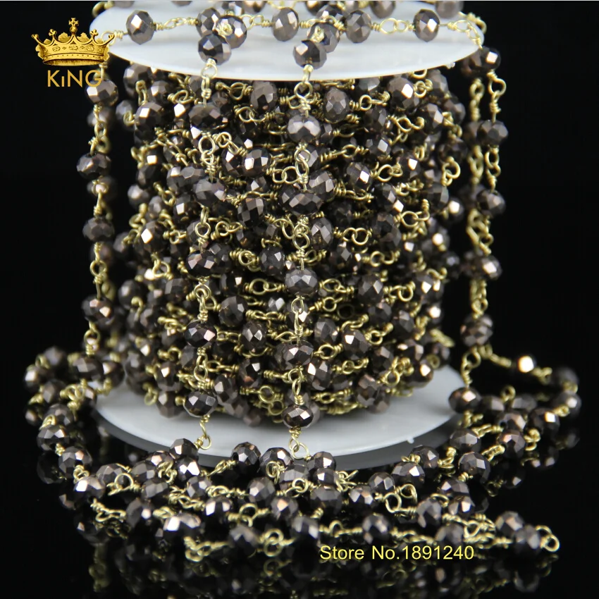 Ожерелье ювелирные изделия Античная бронзовая цепочка Женская Длинная из