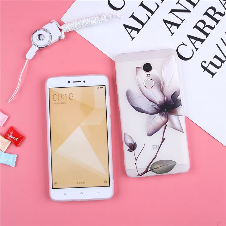 Крутой милый чехол для телефона с цветочным принтом и листьями Xiaomi Redmi 5 Plus
