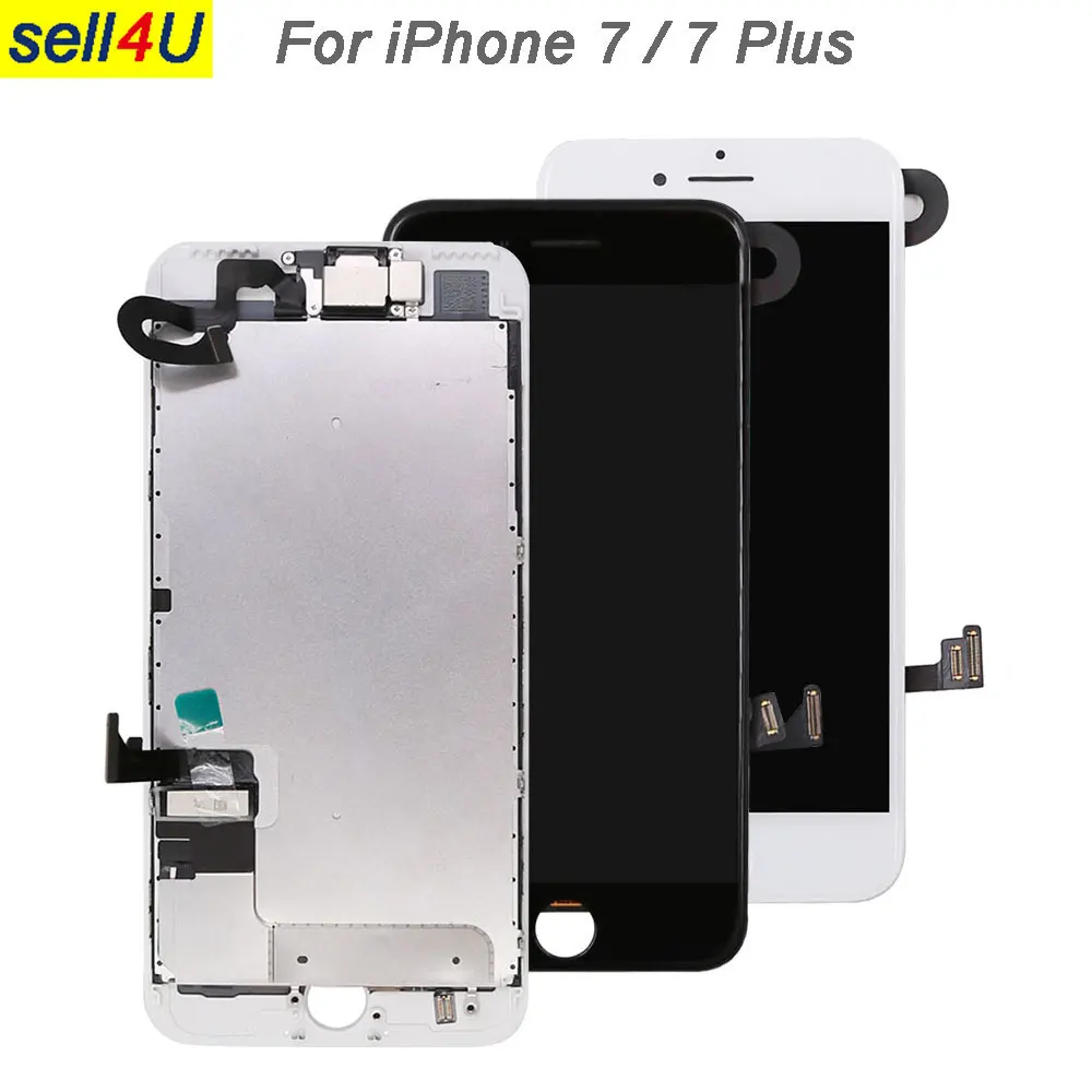 Полный части для iPhone 7 7G 7 plus ЖК-экран, с фронтальной камерой динамик задняя панель дисплей сенсорный экран Замена
