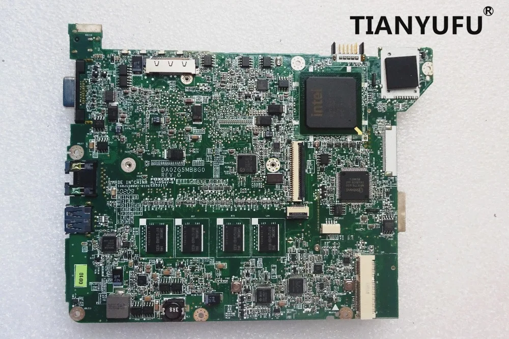 Материнская плата ZG5 MBS0506001 DA0ZG5MB8G0 N270 1 6 ГГц ЦП для Acer aspire one A110 A150 материнская