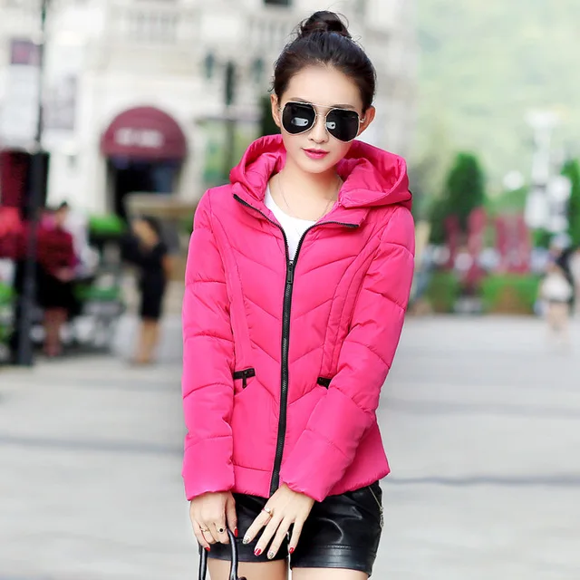 CALOFE осеннее приталенное Женское пальто с капюшоном и хлопковой подкладкой