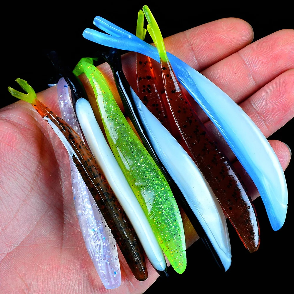 5 шт. Shad мягкие приманки легкие блесны силиконовые двойные цвета плавающие