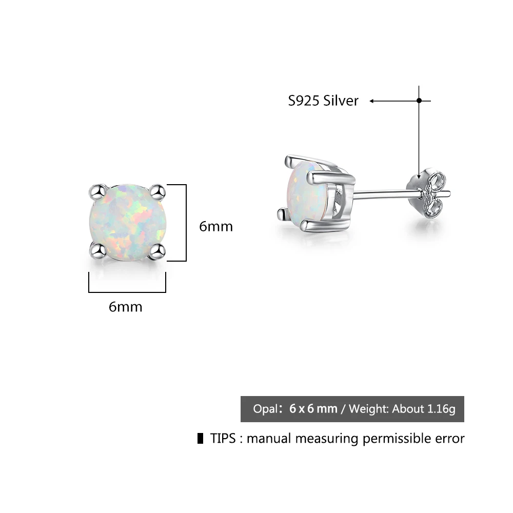 Свадебные ювелирные изделия Круглый Опаловый Камень Ювелирные наборы 925