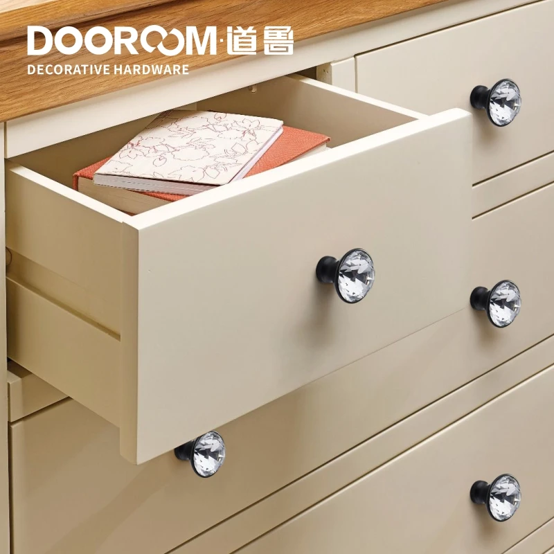 Dooroom латунные мебельные ручки Хрустальный шкаф комод шкаф дверь ящик обувной ящик тянет европейский светильник роскошные ручки