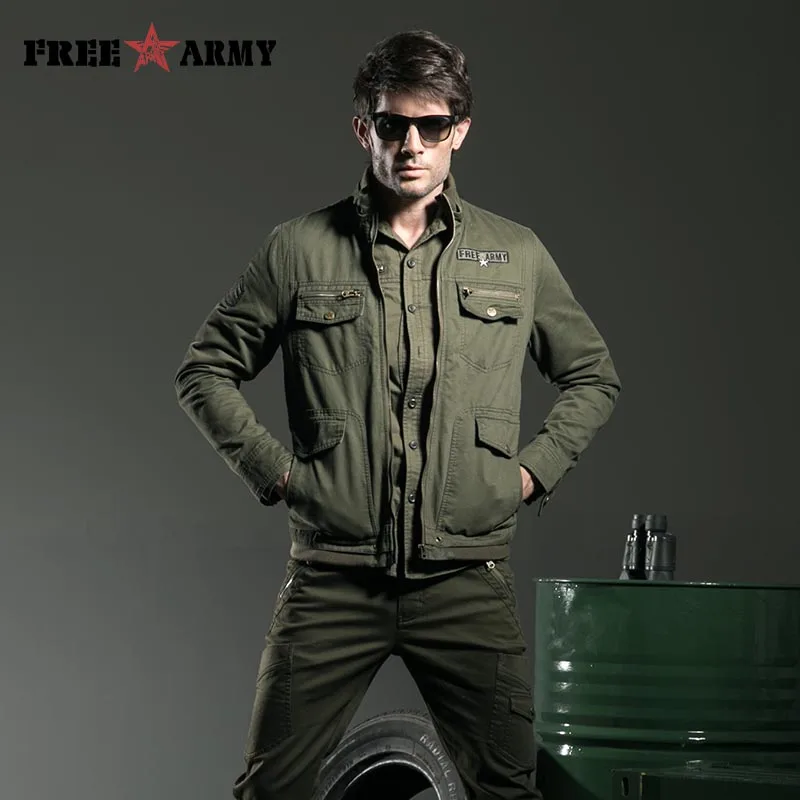 

Men Jacket Jean Military Plus Size Military Army Casual Washing Cotton Mens Clothing Autumn Male Coats And Jackets Ms-6275A