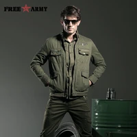 men jacket jean military plus size military army casual washing cotton mens clothing autumn male coats and jackets ms 6275a