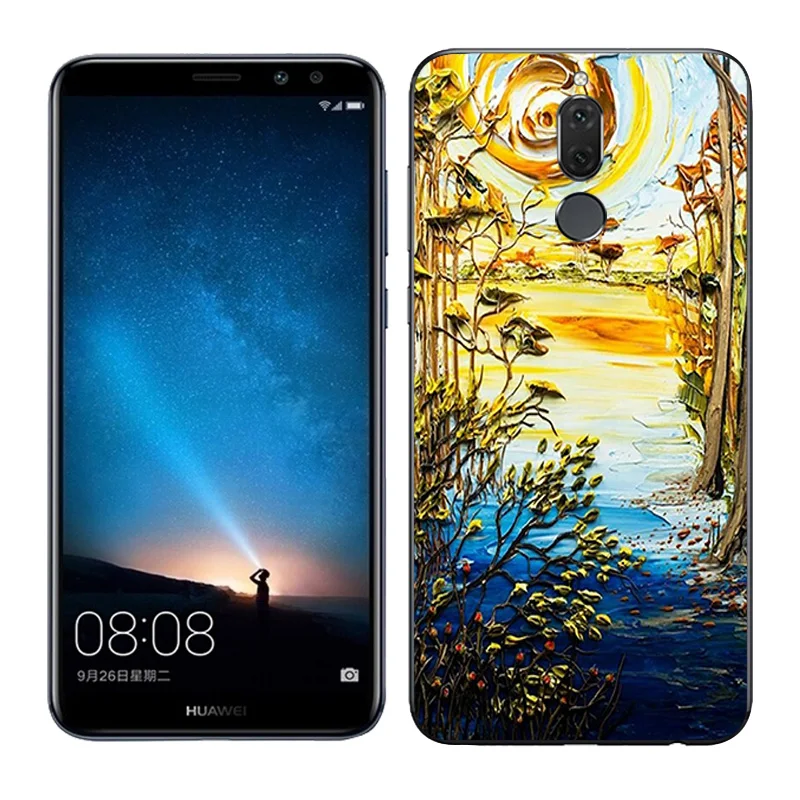 Мягкий силиконовый чехол для телефона Huawei Nova 2i с масляной окраской Mate 10 Lite / nova