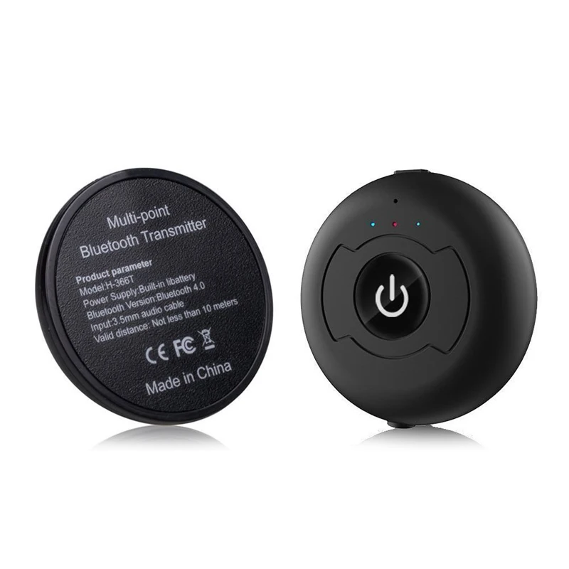 VAORLO, Bluetooth передатчик, аудио 3,5 мм, многоточечный стерео адаптер, автомобильный беспроводной Bluetooth музыкальный передатчик для ПК, ТВ, динамик