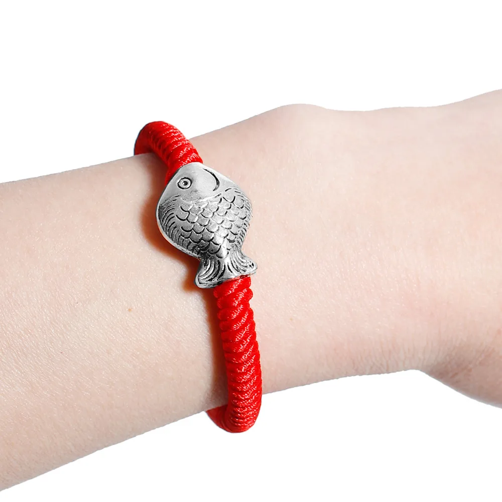 DoreenBeads 1 шт. новые браслеты Kabbalah в виде Красной веревки плетеные для друзей мужчин
