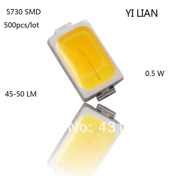 Бесплатная доставка SMD 5630 LED 5730 светодиоды 45-50 LM лампы светодиод Диоды чип теплый