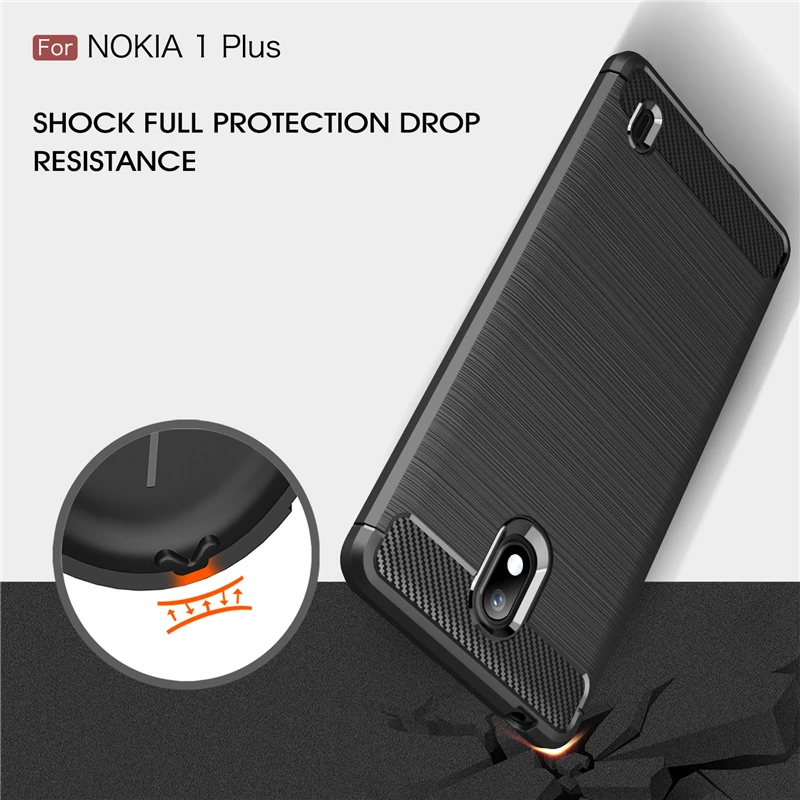 Чехол Wolfway из углеродного волокна для Nokia 1 Plus чехол 5 45 дюймов противоударный