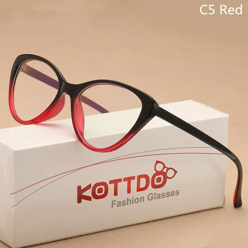C5 KOTTDO Винтаж очки формы "кошачий глаз" в Для женщин кадров Оправы для очков Для мужчин очки оправа для очков Очки для чтения для Для женщин солнцезащитные очки - Цвет оправы: C5