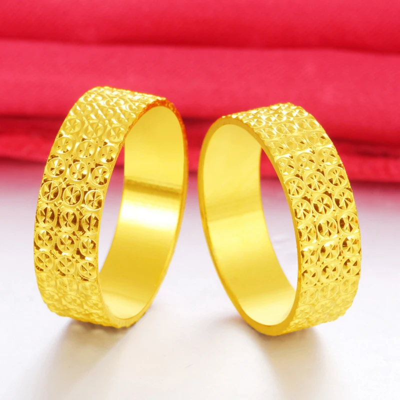 Изысканная мода медным покрытием 24К россыпное золото кольцо ювелирные