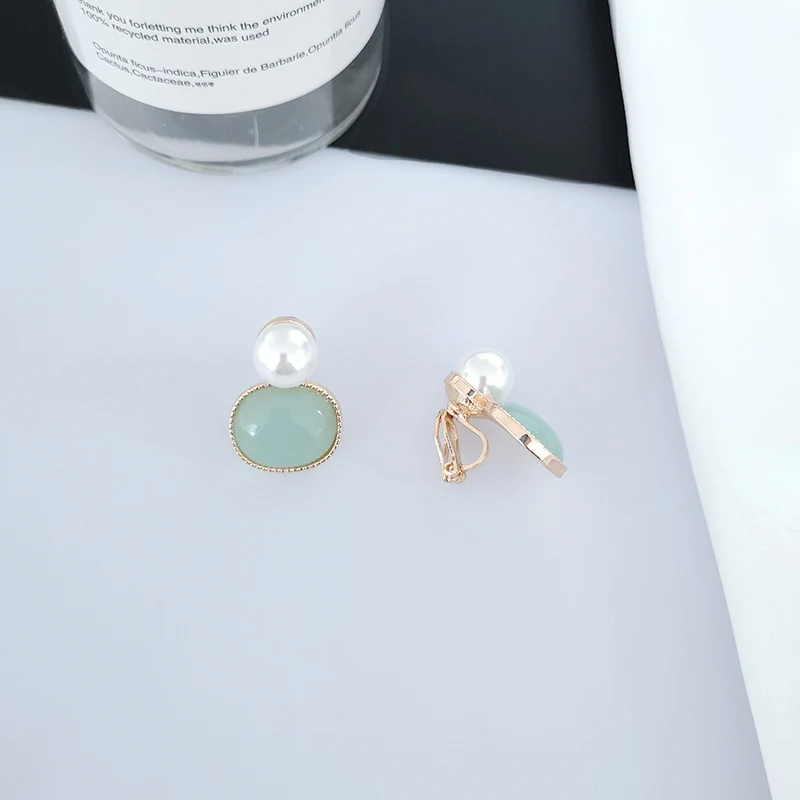 Серьги клипсы JIOREEE с жемчугом женские 2 цвета без проколов жемчужные украшения в