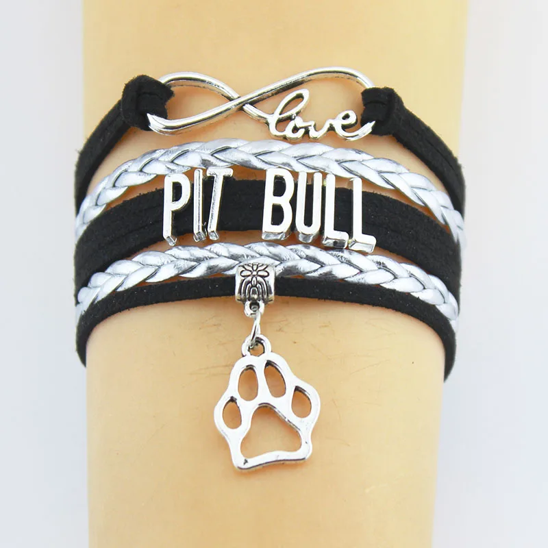 Бесконечность любовь яма браслеты с быком лапа очарование ручной работы Веревка