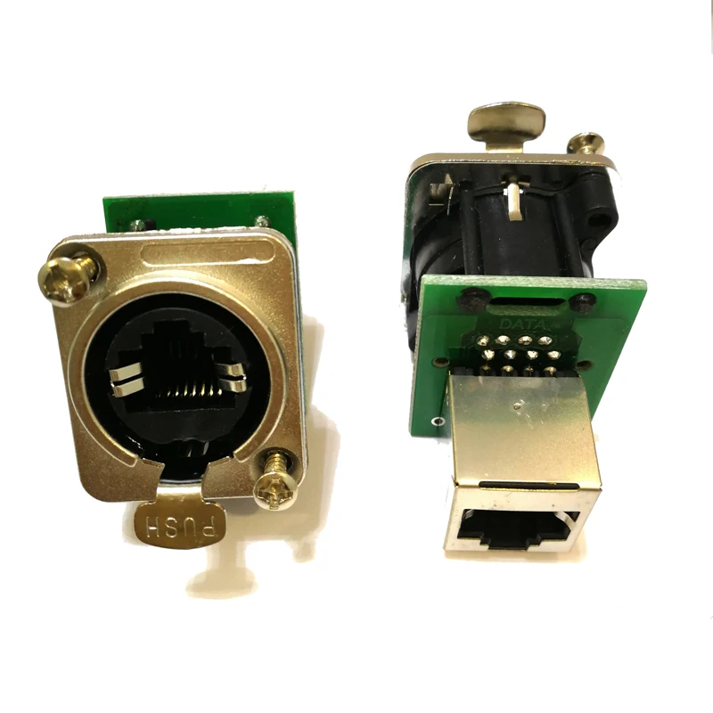 10 шт./лот d тип NE8F Ethercon RJ45 Feedthru D Series монтажный разъем для панели шасси панели|rj45 female
