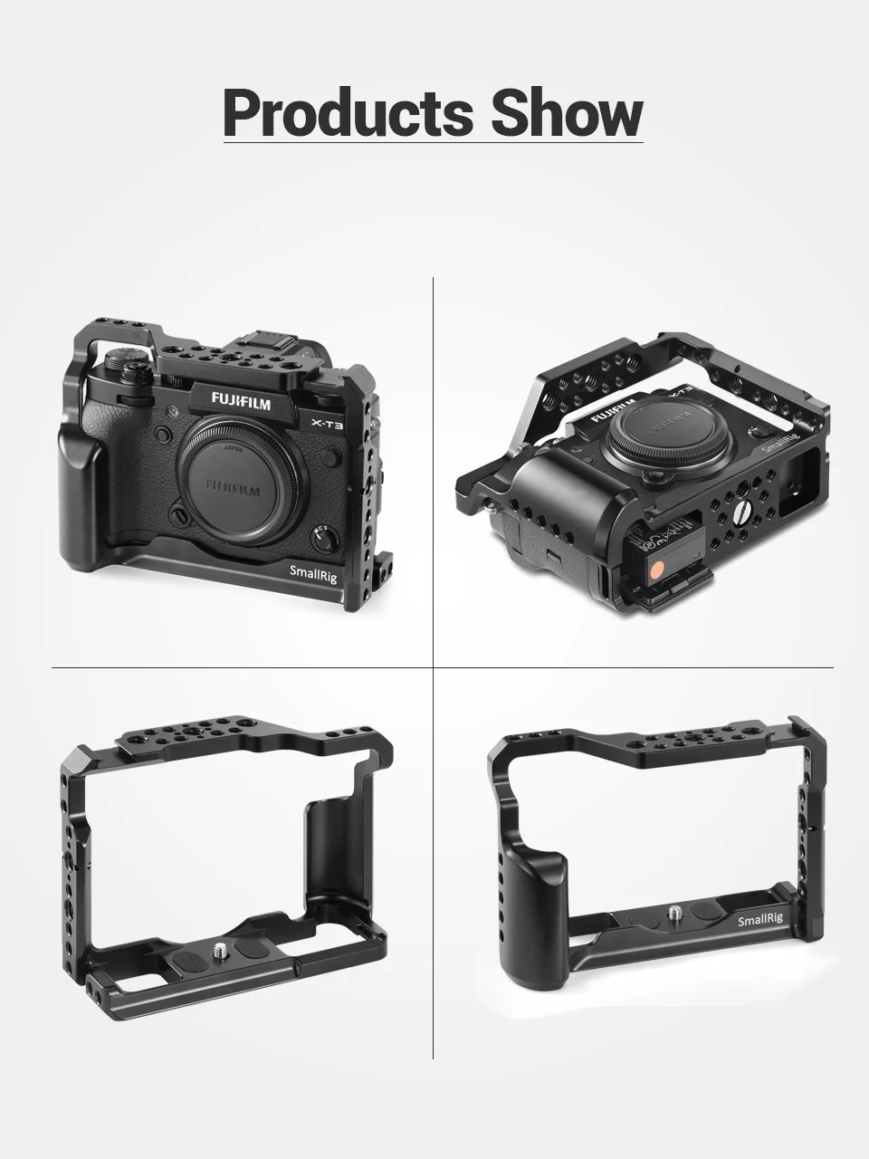 SmallRig X-T3 алюминиевый сплав камера видеокамера клетка для Fujifilm X-T3 камера клетка стабилизатор установка защитный чехол Крышка-2228