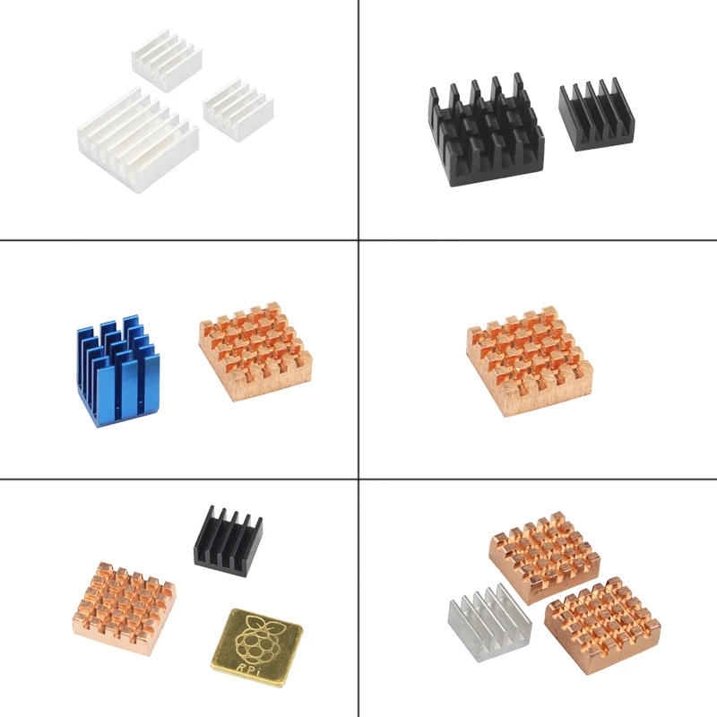 Радиаторы Raspberry Pi Copprt алюминиевые радиаторы для процессора Wlan ОЗУ охлаждающая