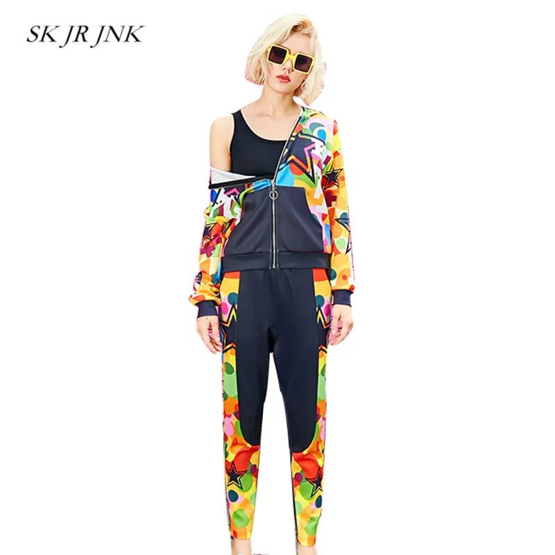 Комплект из двух предметов женские весенние топы и брюки 2018 куртка с капюшоном