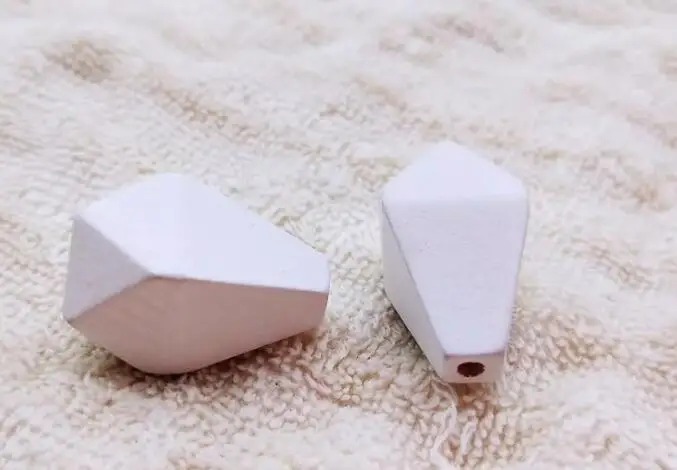 9 50 шт./лот цветная печать 30 мм геометрические 3D многоугольные деревянные бусы в виде diy ювелирных изделий серьги/браслет/одежда Кулон Аксессуар - Цвет: 9