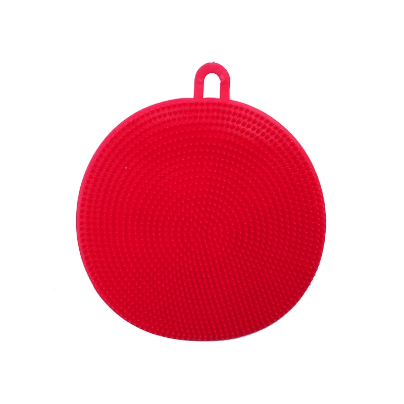 1pc Red Волшебные чистящие щетки, мягкая силиконовая миска для посуды, кастрюля, чистящие губки, чистящие подушечки, инструмент для уборки пищи, кухонные аксессуары - Цвет: 1pc Red