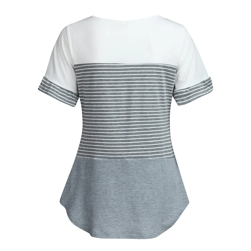 Повседневный полосатый топ SAGACE для беременных и кормящих грудью женщин одежда