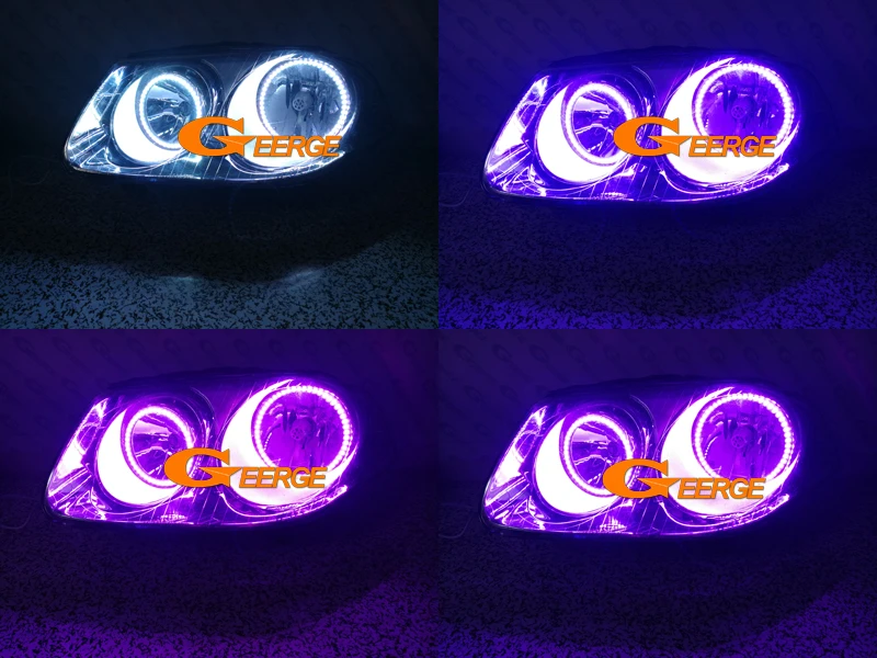 Для Volkswagen VW Jetta город MK4 2007 2008 2009 RF контроллер Bluetooth Multi-Цвет Ультра-яркий RGB светодио дный Ангельские глазки комплект