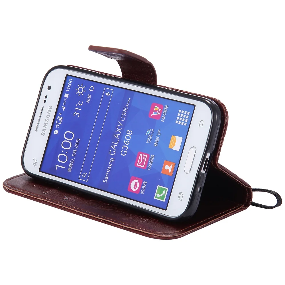 Для samsung Galaxy Core Prime G360 G360h Кожа Стенд флип чехол бумажник подсолнечника для g360|for