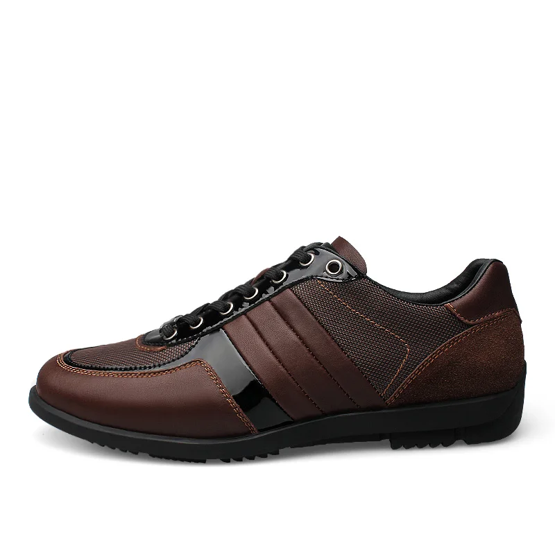 Brand Men Casual Shoes Genuine Leather Lace-Up Breathable Soft Autumn Flats Formal Plus Size 45 | Обувь