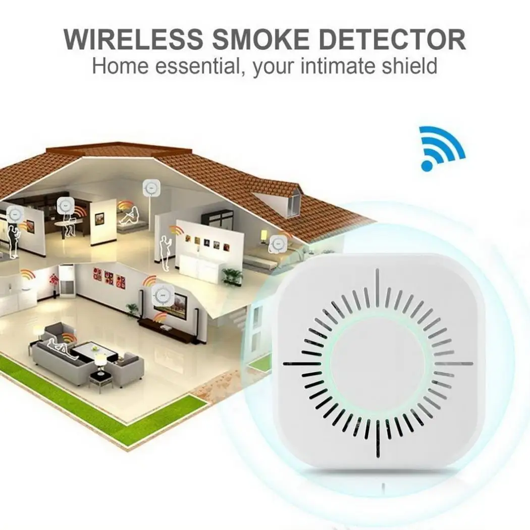 433 МГц беспроводной дымовой датчик домашней безопасности охранная