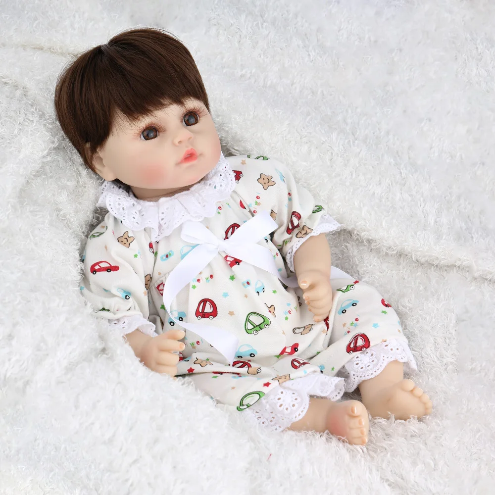 Reborn Baby Doll 18 дюймов мягкая силиконовая Реалистичная кукла принцесса для девочек