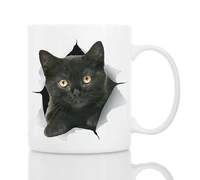 black cat coffee mug ceramic funny coffee mug perfect cat lover gift cute novelty coffee mug present great birthday or c