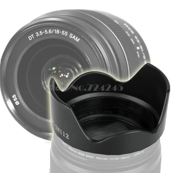 Бленда для объектива в виде лепестков sh112 49 мм камеры SONY E NEX 18-55 f3.5-5 6 16 f/2 8 |