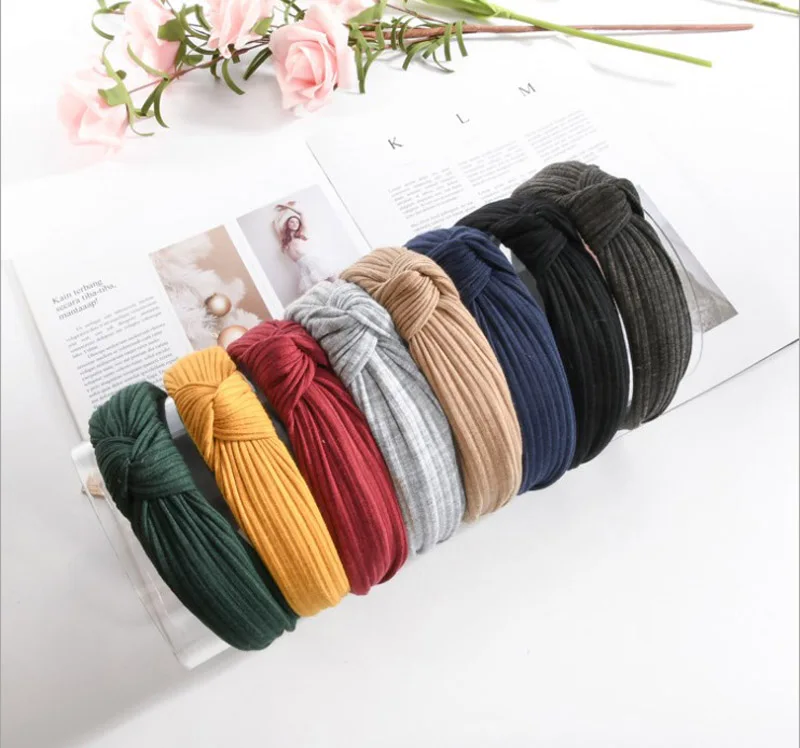 Женский тканевый ободок для волос аксессуар в полоску| |