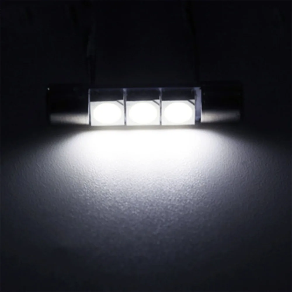 50X автомобильный Led C5W белый 28 мм 31 5050 3SMD светодиодный предохранитель