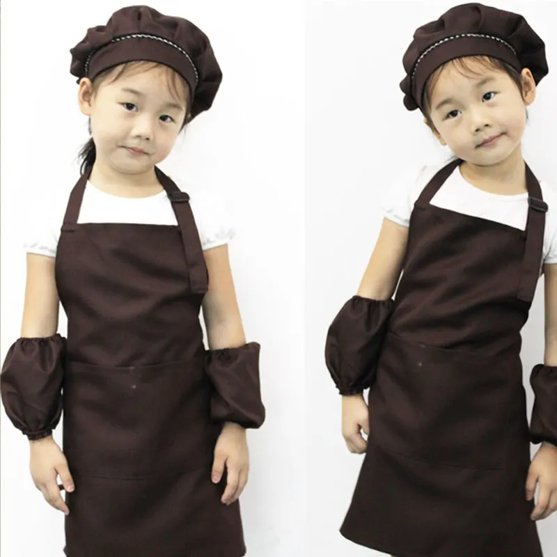 Фартуки Детские ручной работы водонепроницаемые пылезащитные однотонные без