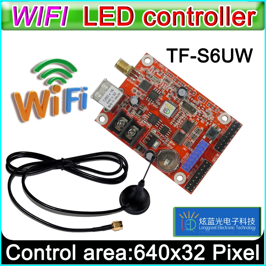 TF-S6UW wifi led Controller Card, p10 *** module Single&Dual color led signs,  conventional p10 LED display control card