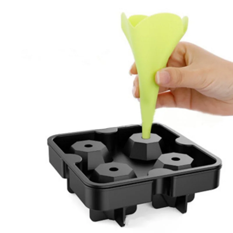 3D форма для льда в форме алмаза силиконовая бара вечеринки шоколада конфет