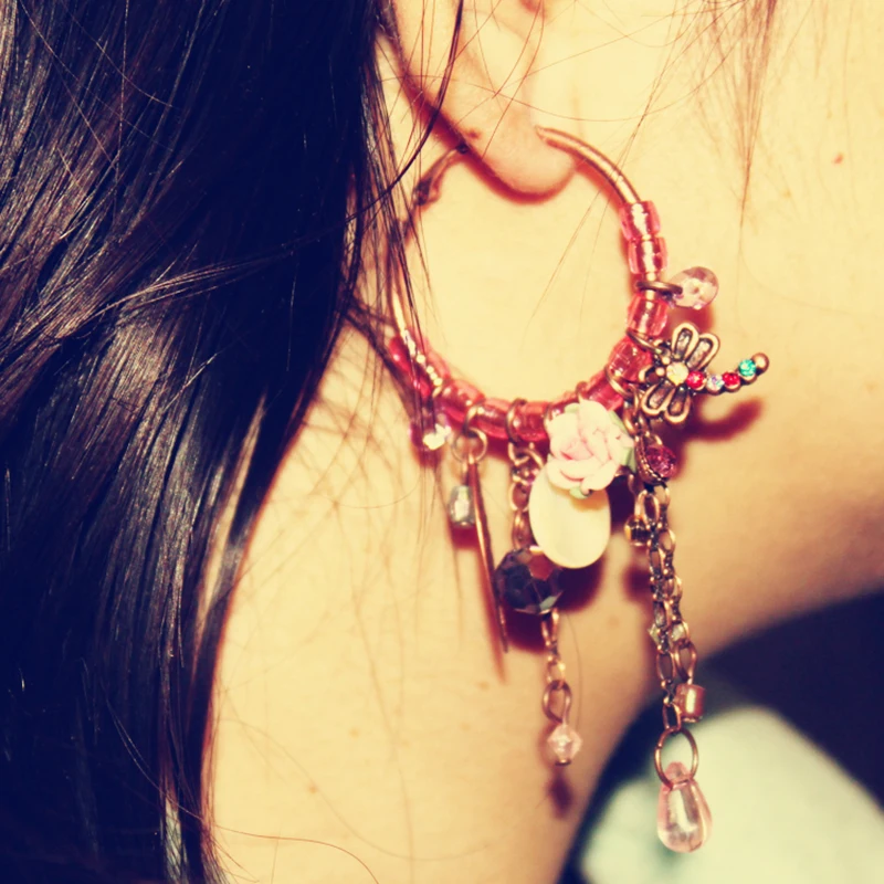 Винтаж Для женщин Серьги-кольца Ювелирные украшения для дам Талисманы серьги