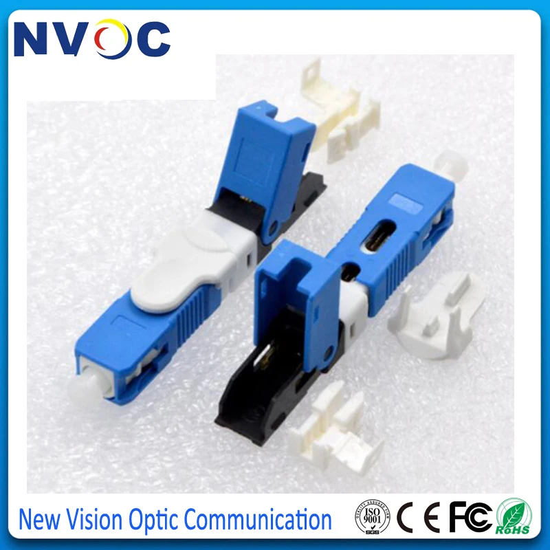 100 шт./лот SC APC Волоконно оптический Быстрый разъем SCAPC FTTH волоконно встроенный тип