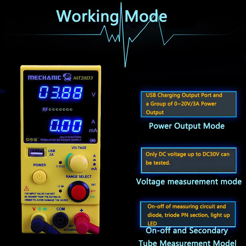 Механический регулируемый источник питания постоянного тока 4 битный цифровой