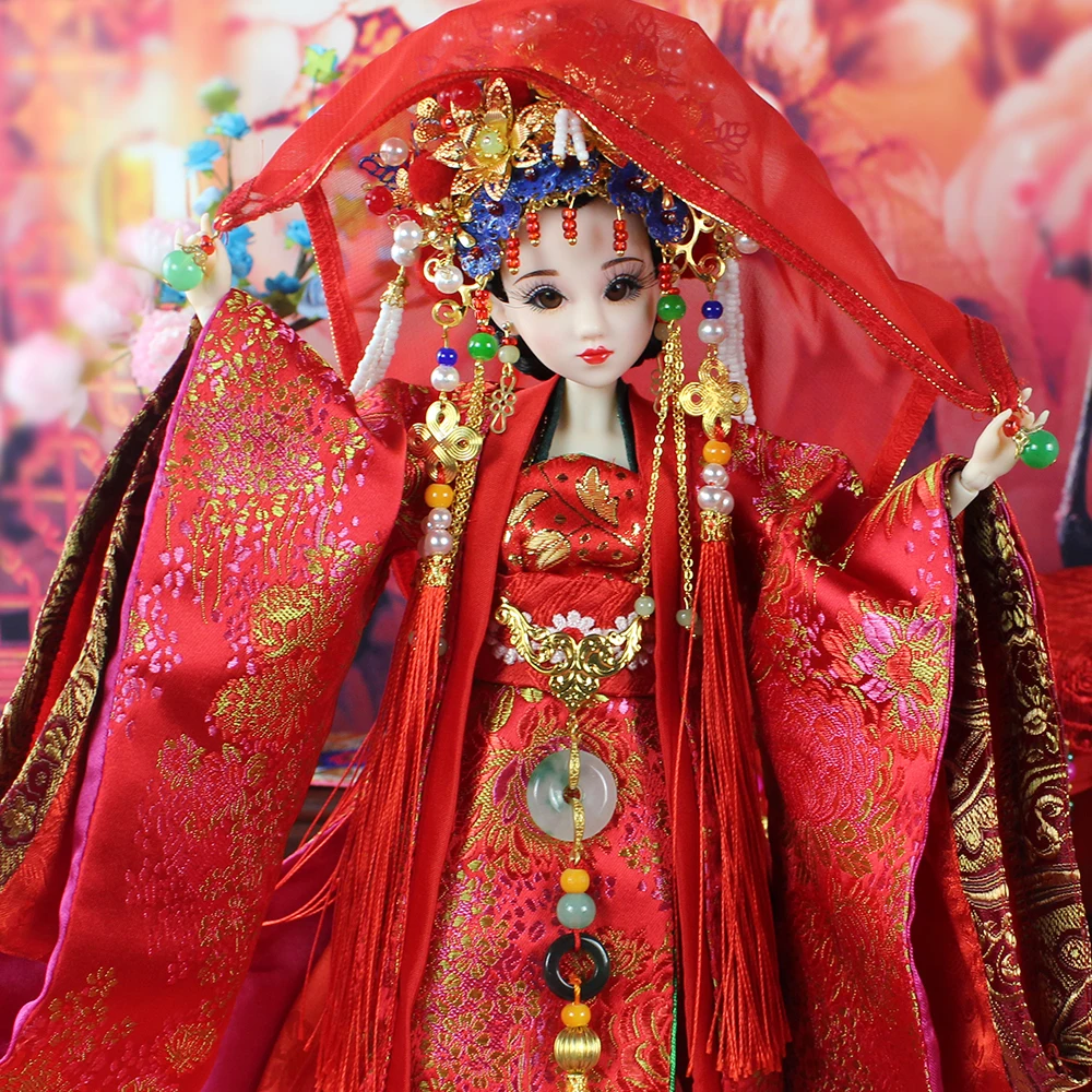 Шарм Fortune Days East кукла в древнем костюме 1/6 как BJD Song Dynasty Bride с макияжем свадебный