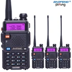 4 шт., портативная рация Baofeng 5 Вт, два диапазона, UHF и VHF UV 5R 136-174 и 400-520 МГц