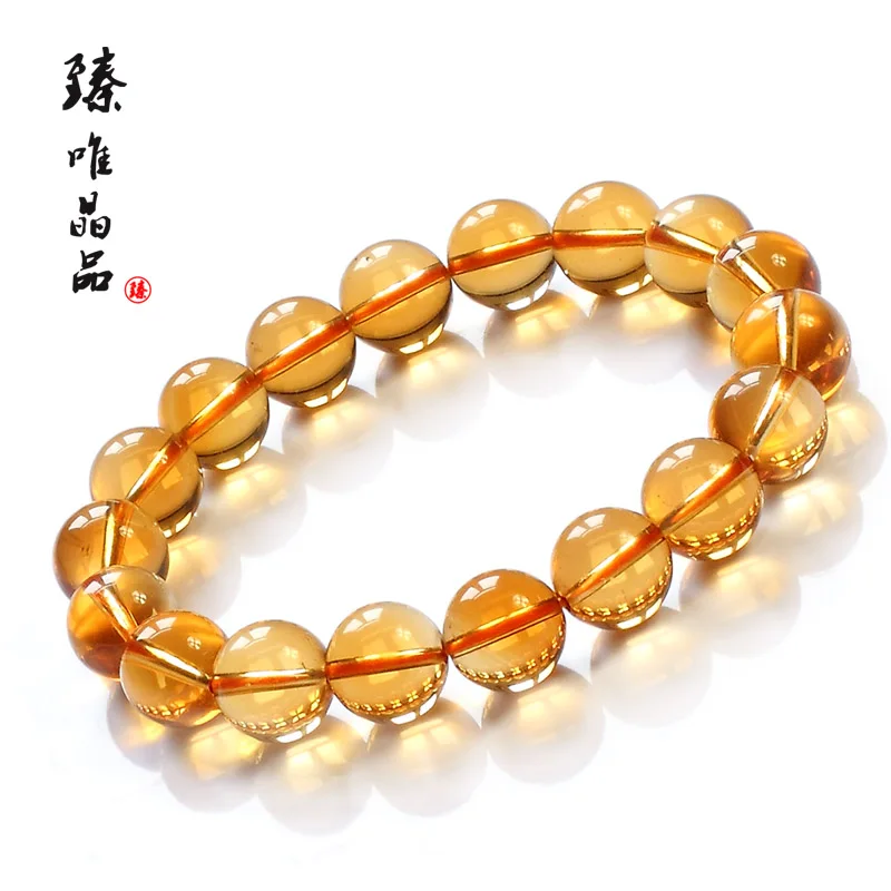 

5a natural yellow crystal bracelet natural crystal bracelet