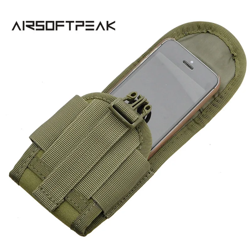 AIRSOFTPEAK 4.5 дюйма Универсальная военная тактическая сумка для мобильного телефона Molle Чехол Телефонные сумки снаряжение для охоты
