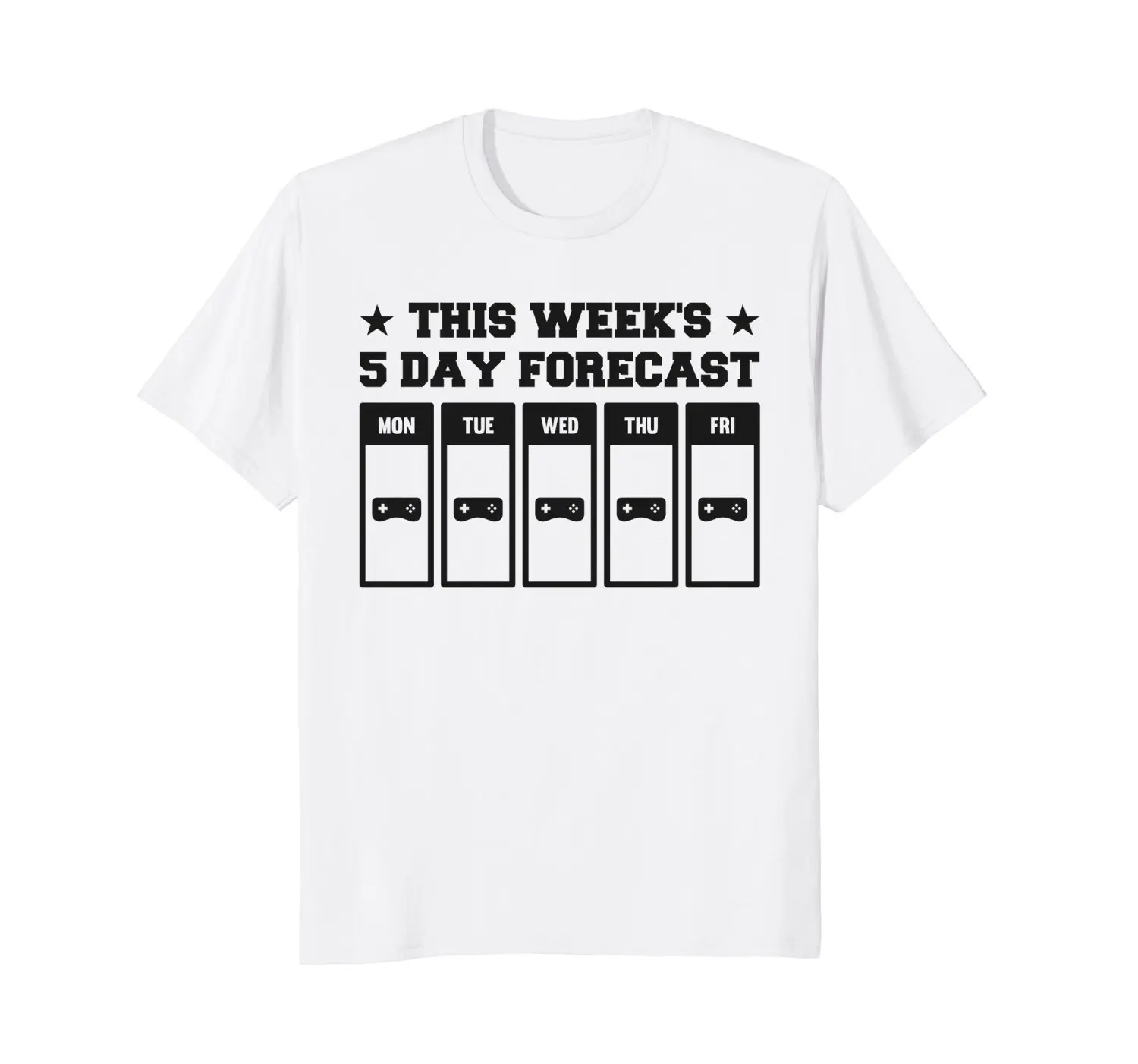 

2019 Fashion 100% Cotton Slim Fit Top Solid Color This Week'S 5 Day Forecast Gamingvintage T Shirts