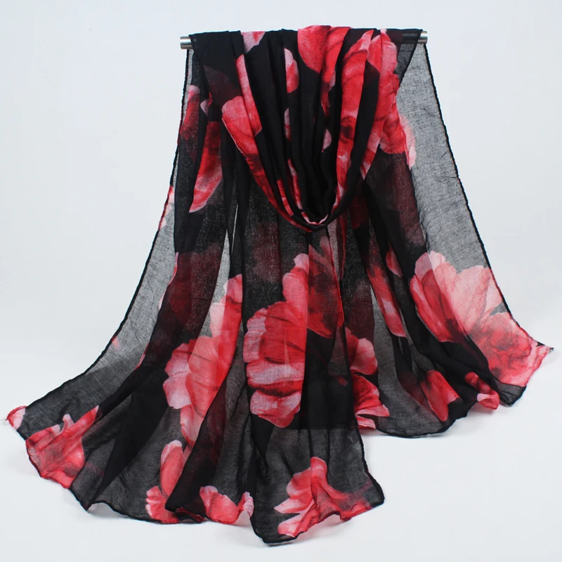 

new arrival 180*90cm High quality Print flowers Style Thin Section the Silk Floss Women Scarf Shawl BLS022