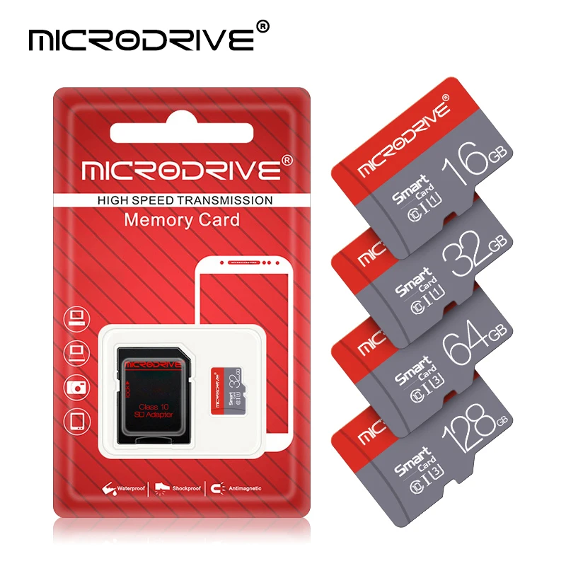 MicroDrive карта памяти micro sd 64 ГБ 32 ГБ 16 ГБ 8 ГБ карта micro sd класс 10 флэш-накопитель памяти Microsd TF/sd карта s /Retai