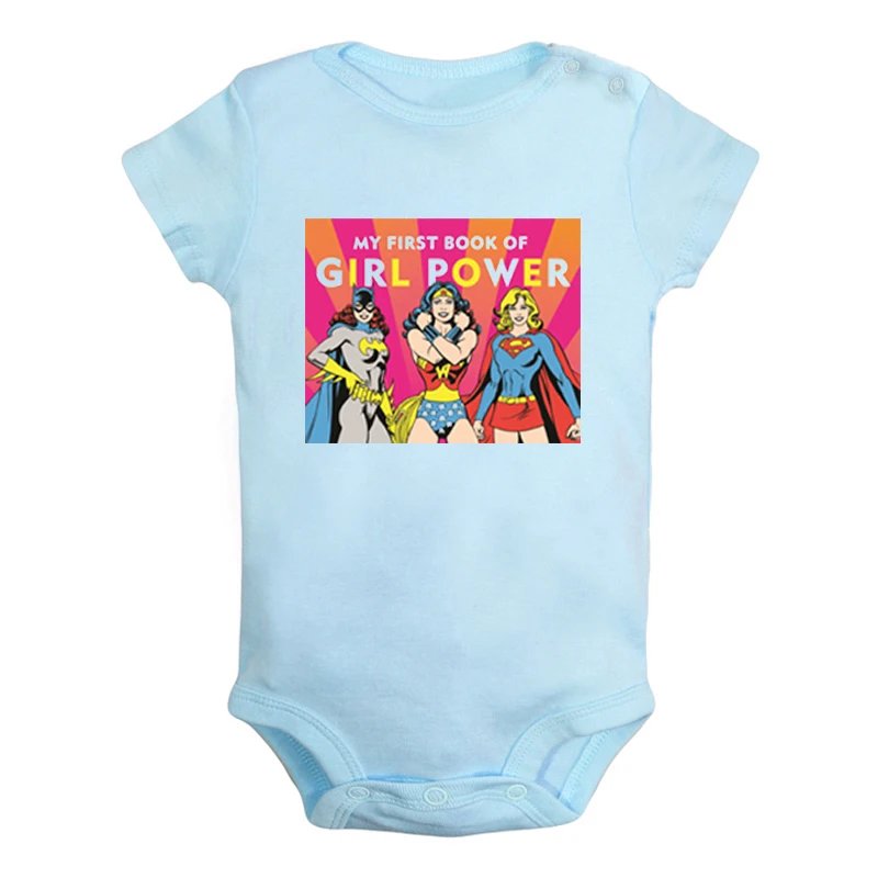 ieBodysuits1195BL Animation Girl Power Wonder Woman Bat women Super women Newborn Baby Girl Boys Clothes Short Sleeve Romper Jumpsuit Outfits - Цвет: ieBodysuits1195BL