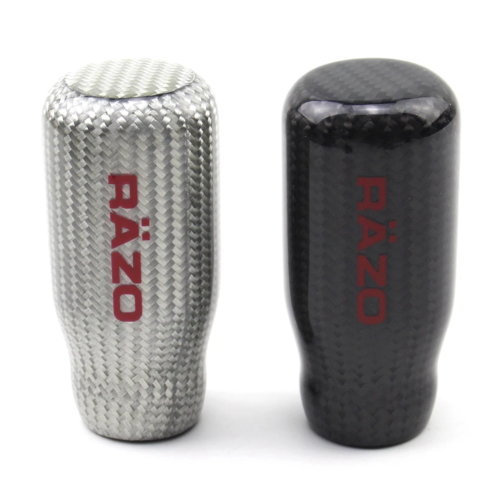 Универсальная черная/серебристая ручка переключения передач из углеродного